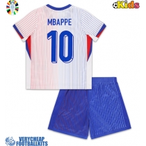 France Kylian Mbappe #10 Replica Away Minikit Euro 2024 Short Sleeve (+ pants)